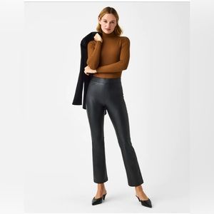 SPANX faux leather kick flare pant